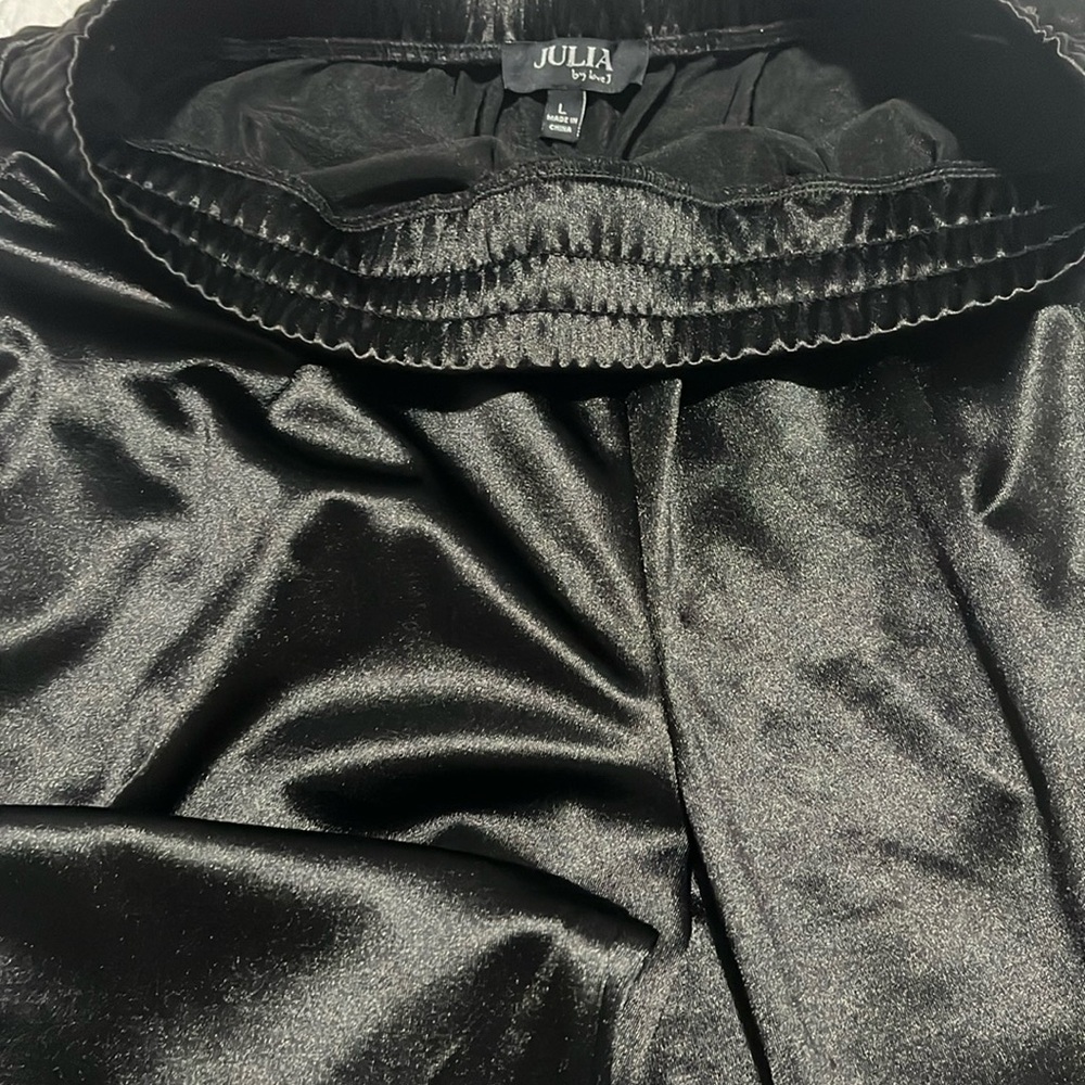 Julia by love j Black Satin Pants
